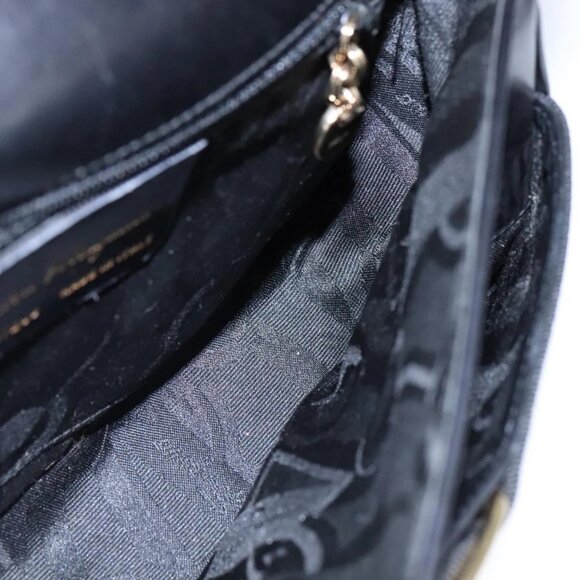 Salvatore Ferragamo Vala Shoulder Bag Leather Black Gold Auth 109105 - Picture 12 of 16